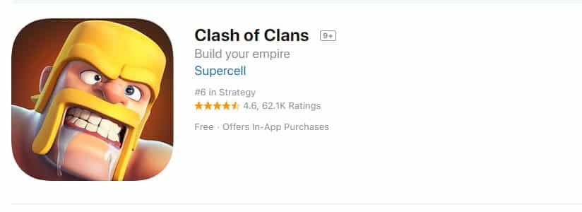 8. Clash of Clans