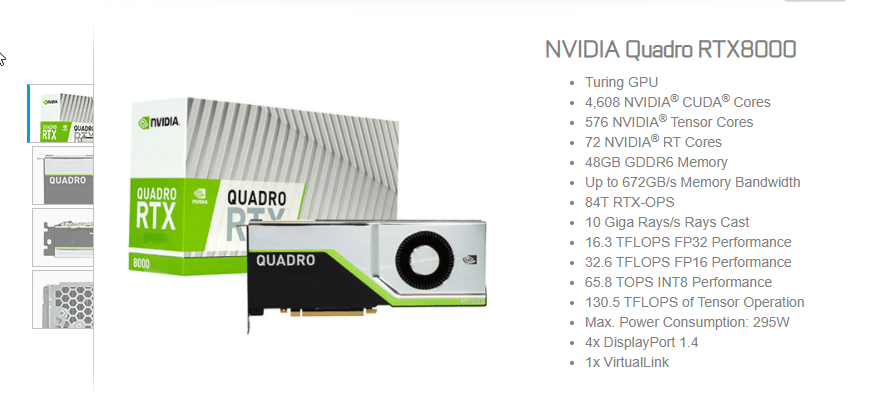  Nvidia Quadro RTX 8000