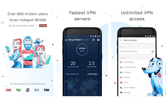 VPN et proxy Hotspot Shield01