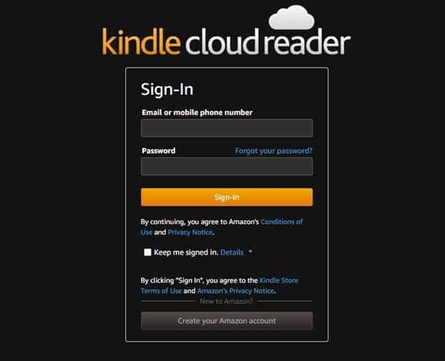 site Web Amazon Kindle
