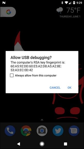 Activez le mode de débogage USB sur votre Android