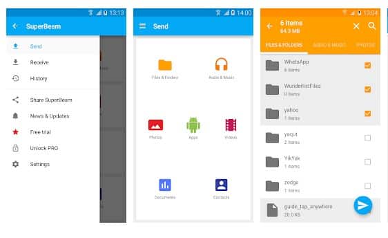 Superbeam - alternatives à SHAREit pour Android