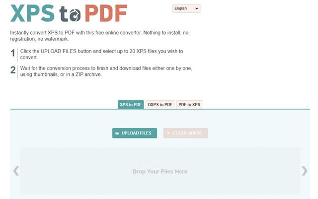 Convertir les fichiers XPS au format PDF