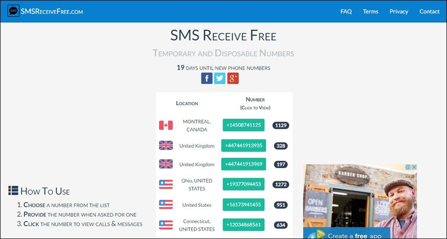 Sms Receive Free