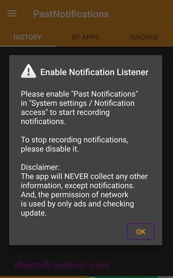 Sauvegarde des notifications dans Android