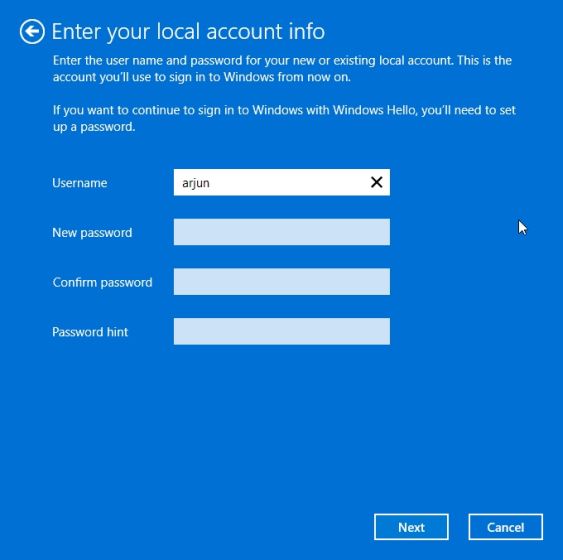 Méthode 4 : Passer d'un compte Microsoft à un compte local
