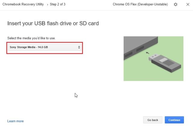 Flash Chrome OS Flex sur votre clé USB