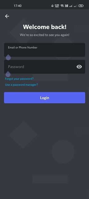 Lancez l'application Discord sur votre mobile