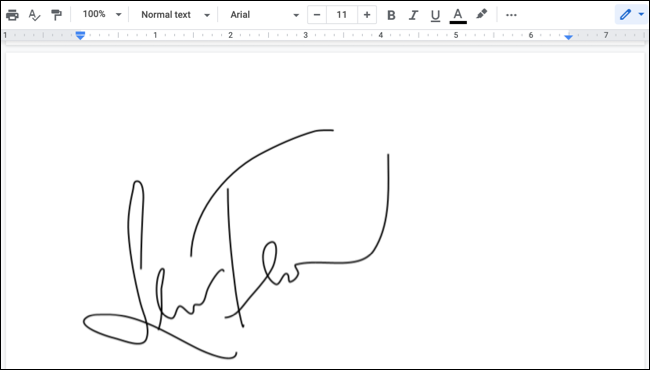 Signature dans Google Doc