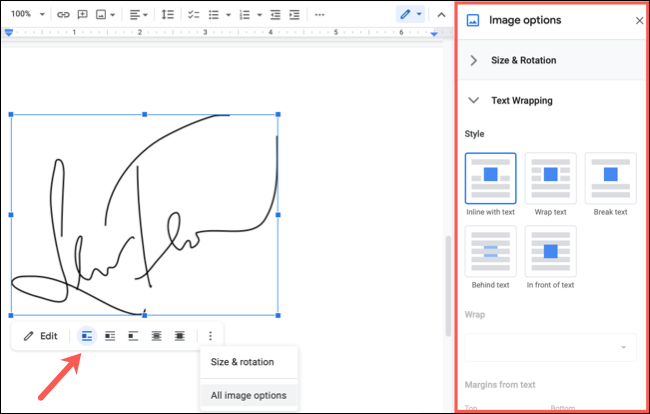 Modifier l'image de la signature