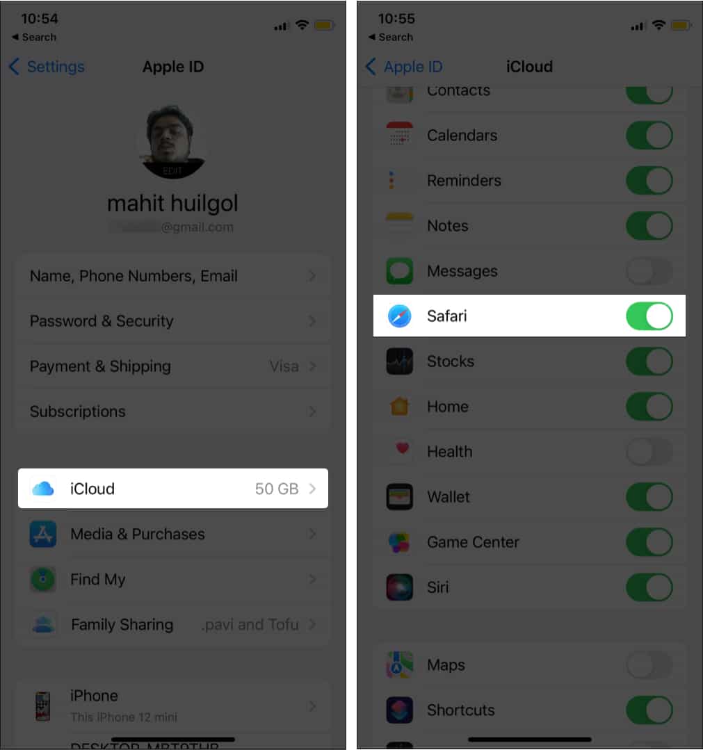Activer la synchronisation des signets iCloud sur iPhone et iPad