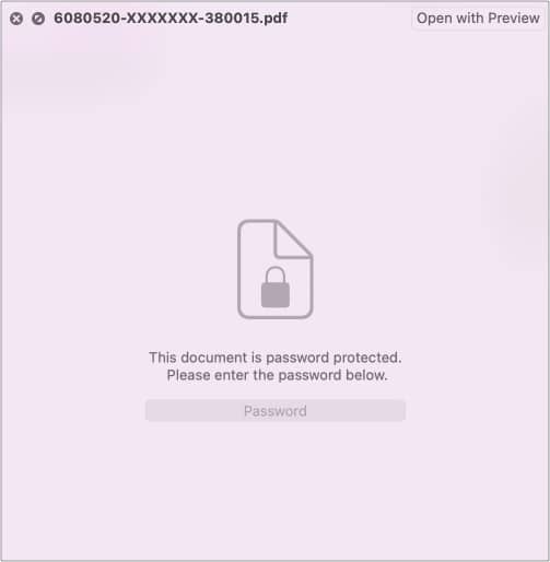 Entrez le mot de passe pour supprimer la protection sur Mac