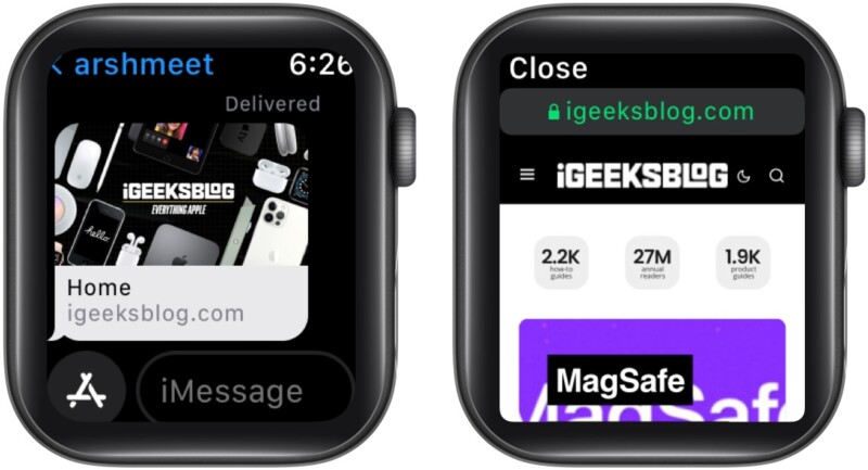 Comment ouvrir un site Web sur votre Apple Watch