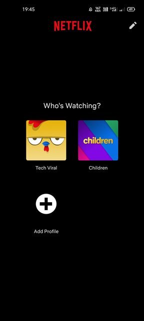 ouvrez l'application Netflix