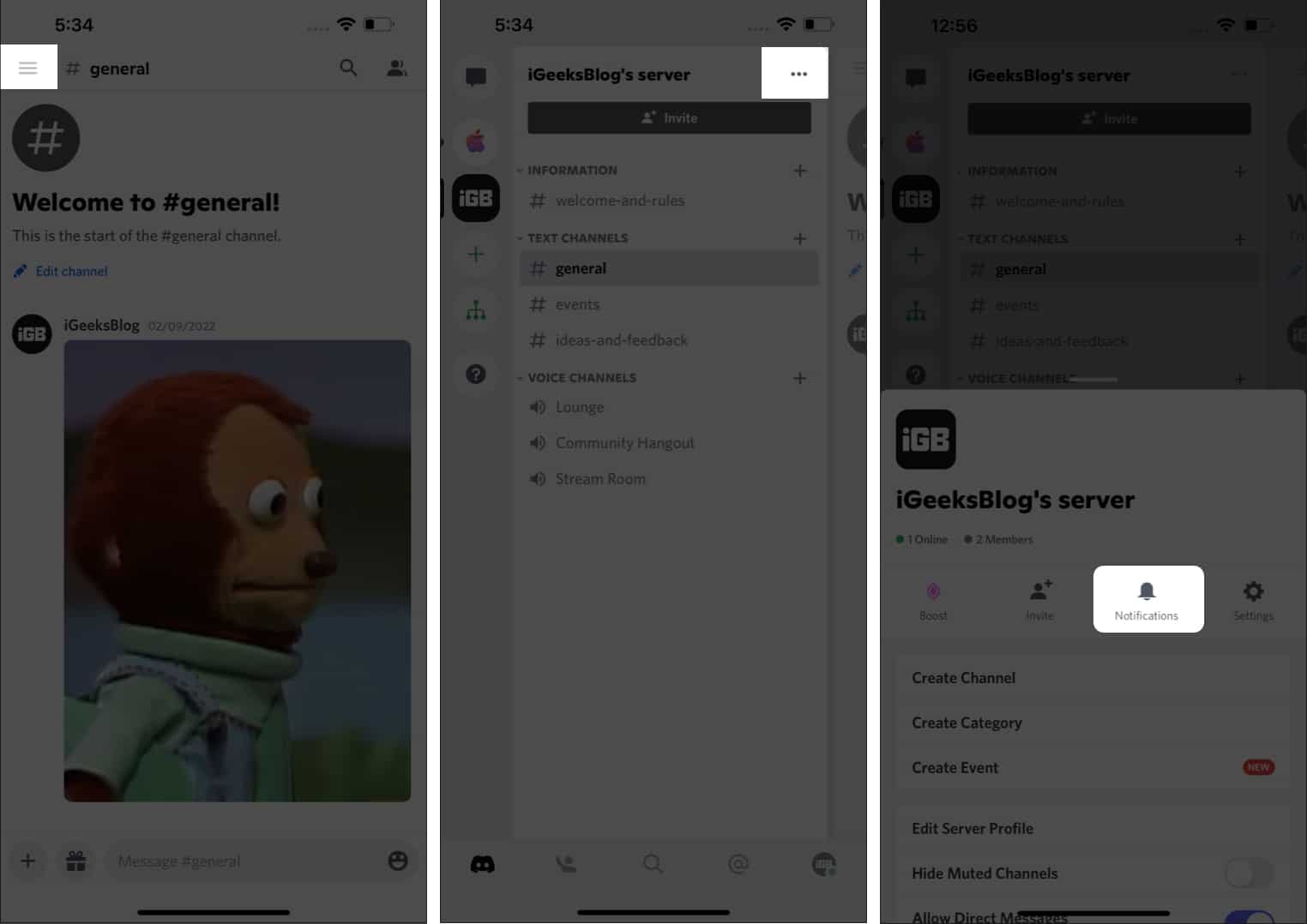 Sélectionnez les notifications de Discord sur iPhone