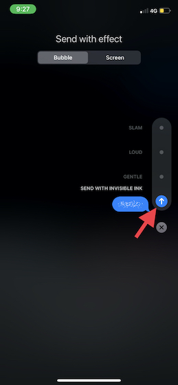 Envoyer un iMessage d'encre invisible depuis l'iPhone et l'iPad