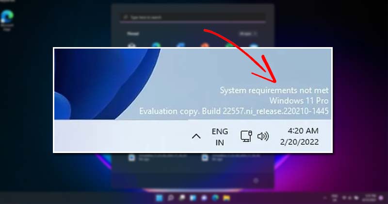 Supprimer le filigrane "Configuration requise non satisfaite" sur Windows 11