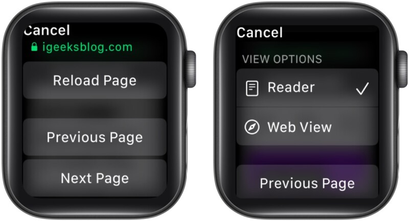 Astuces pour parcourir un site Web sur le navigateur Safari sur Apple Watch