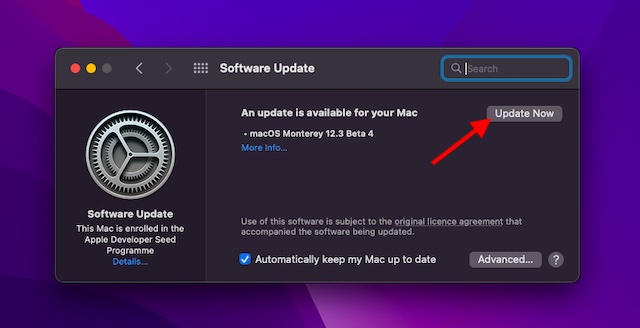 Mettre à jour le logiciel sur Mac