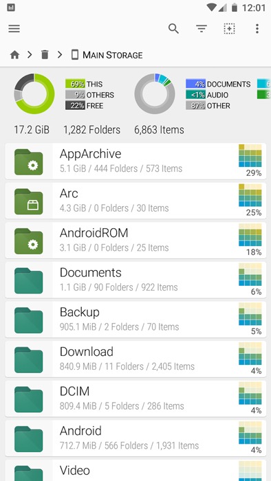 Applications du gestionnaire de fichiers Android Explorateur de fichiers Fx