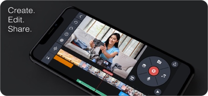 capture d'écran de l'application de montage vidéo kinemaster pour iphone et ipad