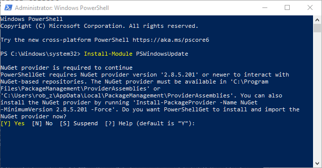Derniers problèmes de mise à jour de Windows Installer Powershell