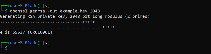 Openssl Générer une clé privée Rsa