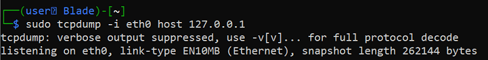 Capture du trafic de l'hôte Tcpdump