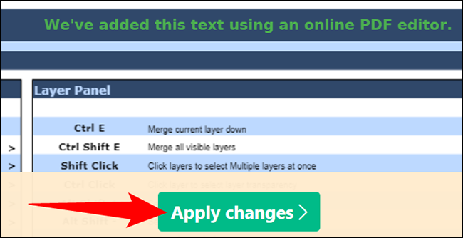 Sélectionnez "Appliquer les modifications" en bas.