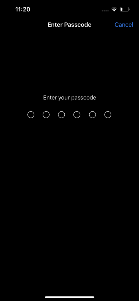 Entrez le code PIN pour accéder à Face ID sur iPhone