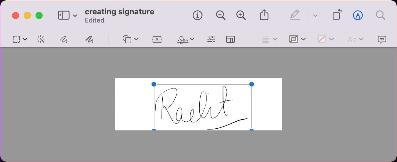 Ajouter la signature à la capture d'écran 2