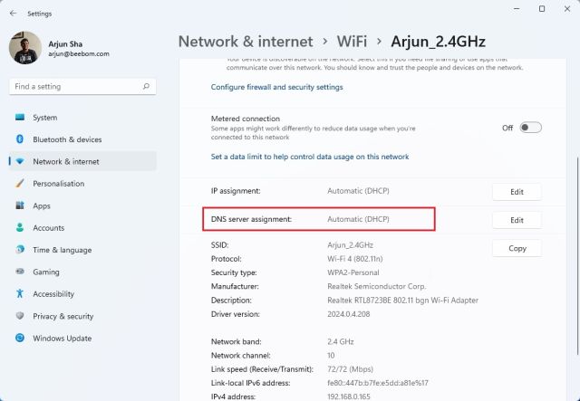 8. Vérifiez les paramètres DNS et proxy