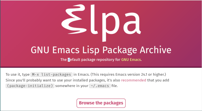 Site Web Emacs Ledger 08 Elpa