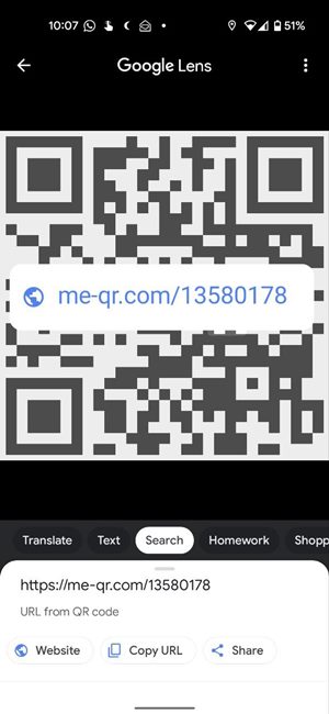 Scanner le code QR Capture d'écran Image Android Google Lens Detect Info