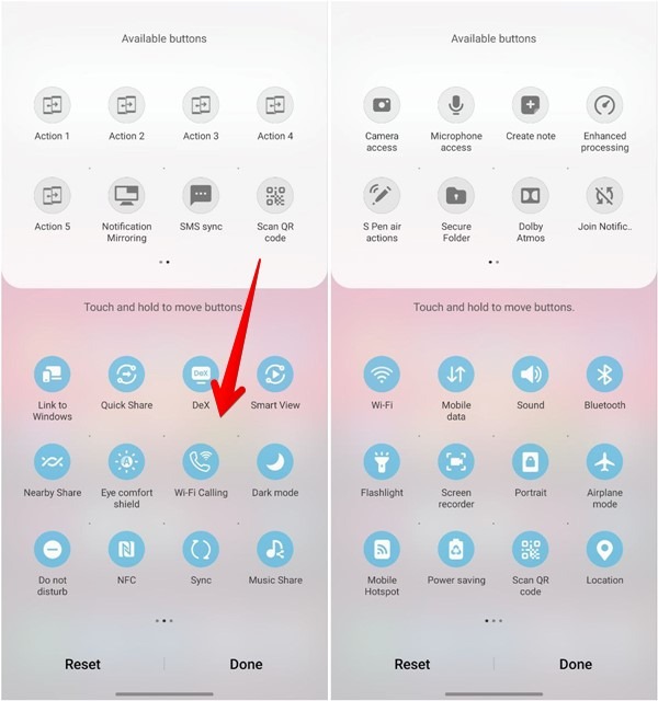 Scanner le code QR Capture d'écran Image Samsung Quick Tile Drag