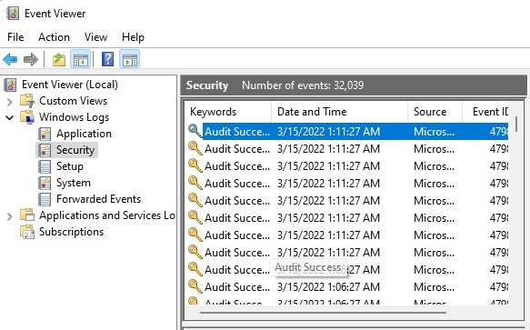 Comment savoir si quelqu'un d'autre se connecte à votre PC Windows Event Security