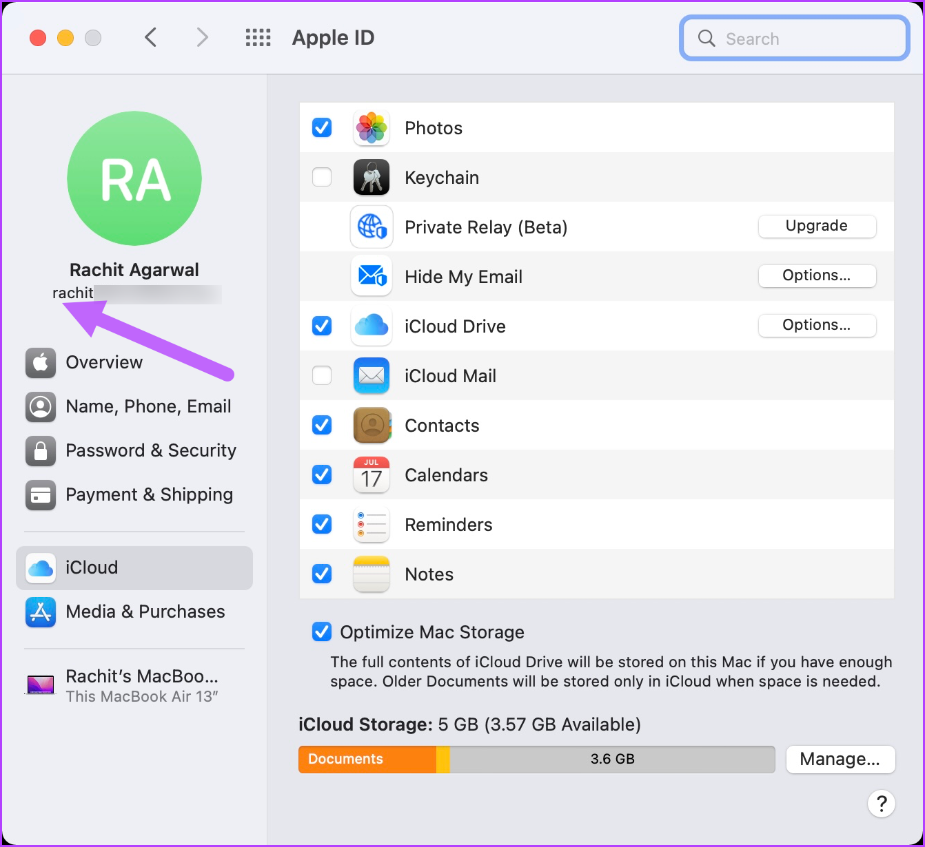 2. Vérifiez votre identifiant Apple 3