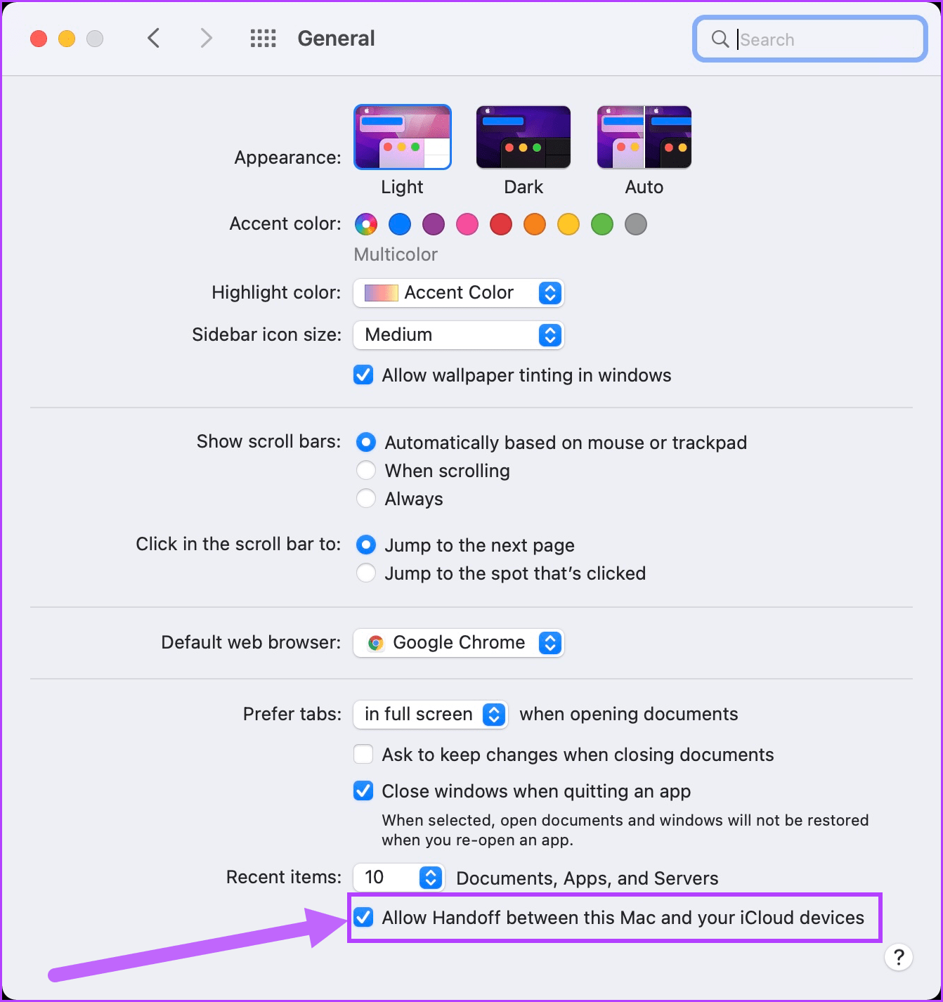 6. Activer Handoff sur Mac et iPad 3