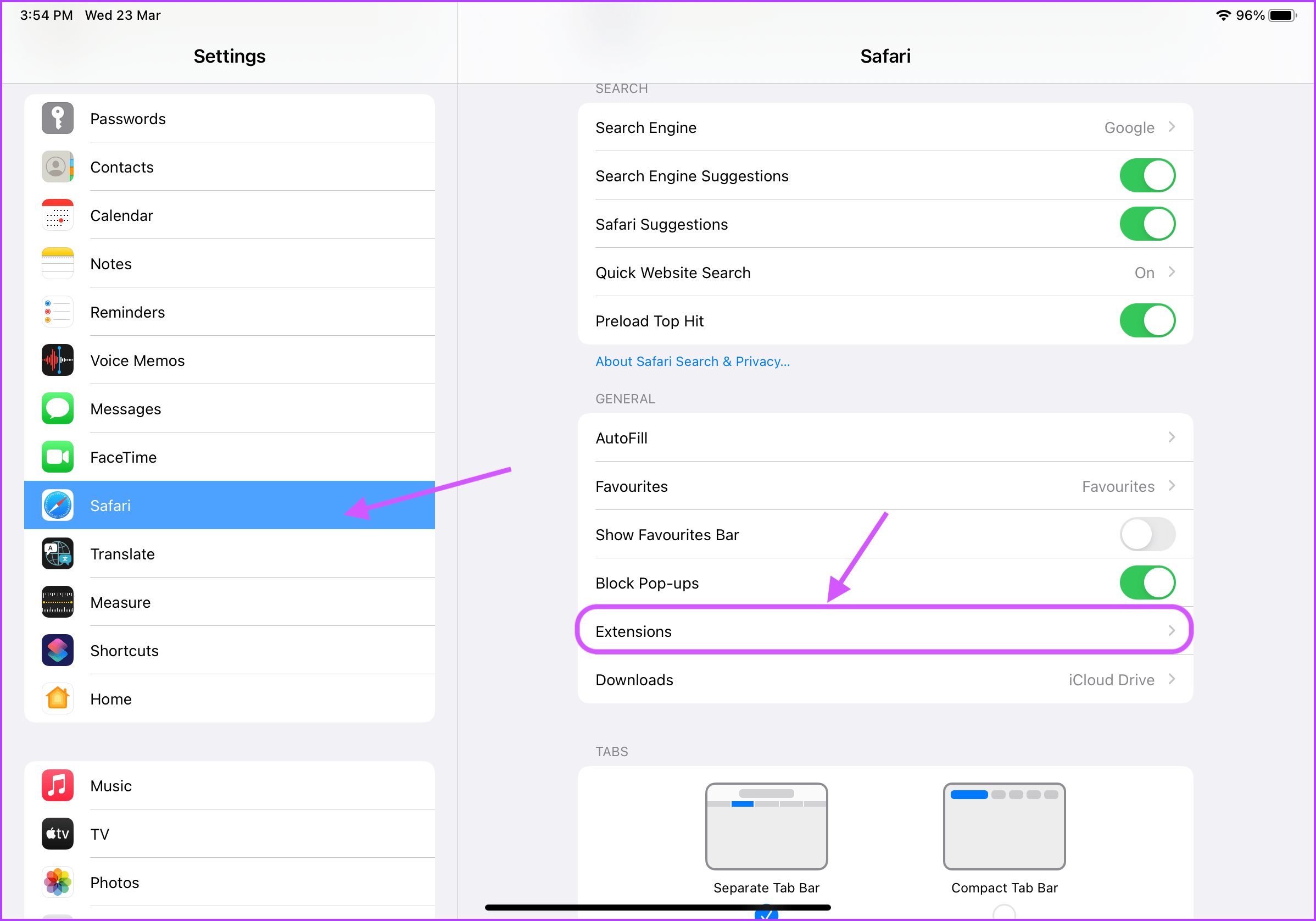 Télécharger et ajouter des extensions Safari 2