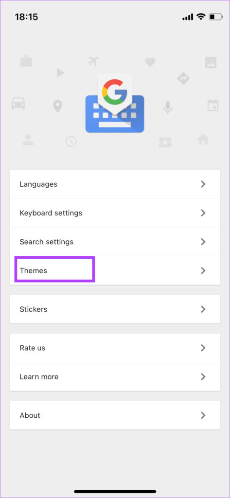 thèmes gboard