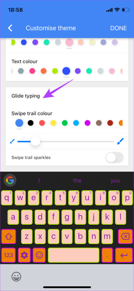 Personnalisation du clavier sur Gboard pour iPhone