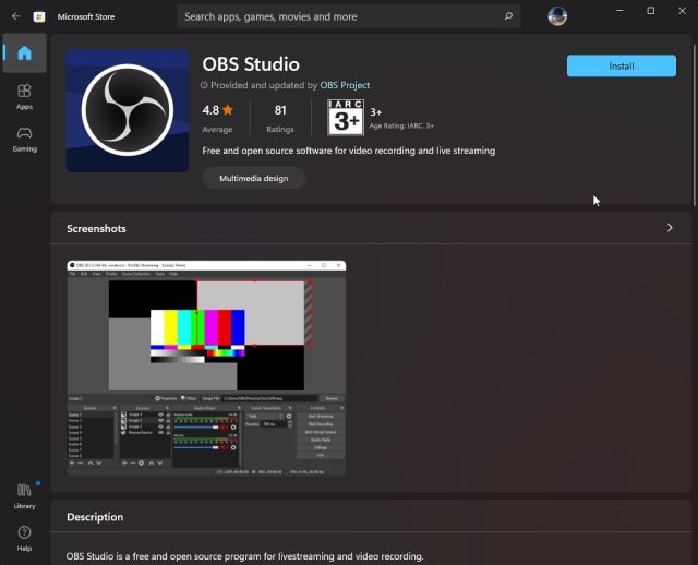 Enregistrez l'écran sur Windows 11 avec OBS Studio