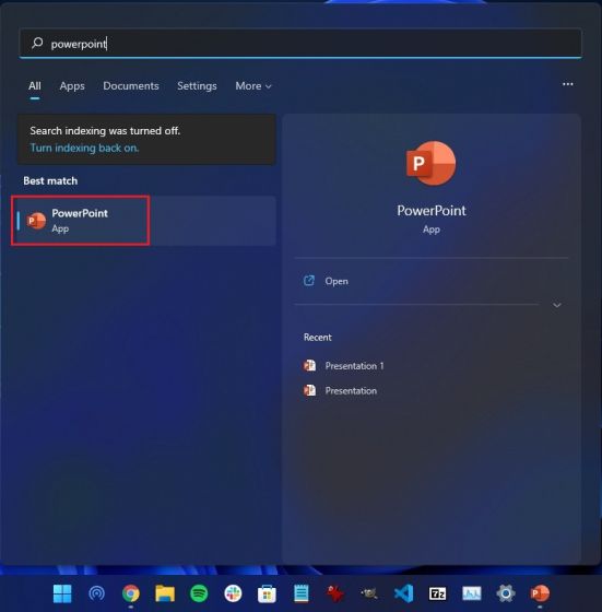 Enregistrer l'écran sur Windows 11 avec Microsoft PowerPoint