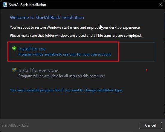Dégrouper les icônes de la barre des tâches de Windows 11 avec StartAllBack