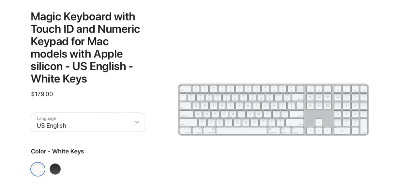 Vous pouvez économiser 20 $ en optant pour le nouveau Magic Keyboard avec des touches blanches, au lieu de noires