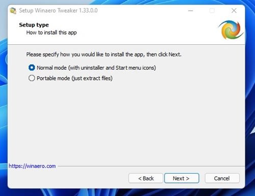 télécharger et installer Winaero Tweaker