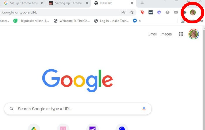 Contrôle parental de Google Chrome Création d'une icône de profil