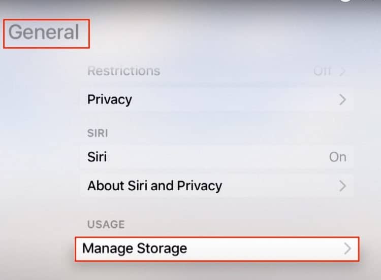 Gérer le stockage sur Apple TV