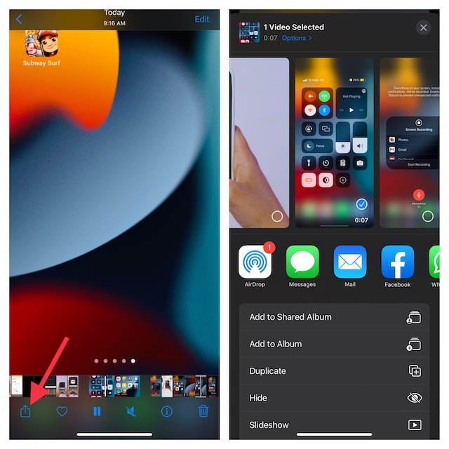 Modifier et partager l'enregistrement d'écran sur iPhone et iPad 