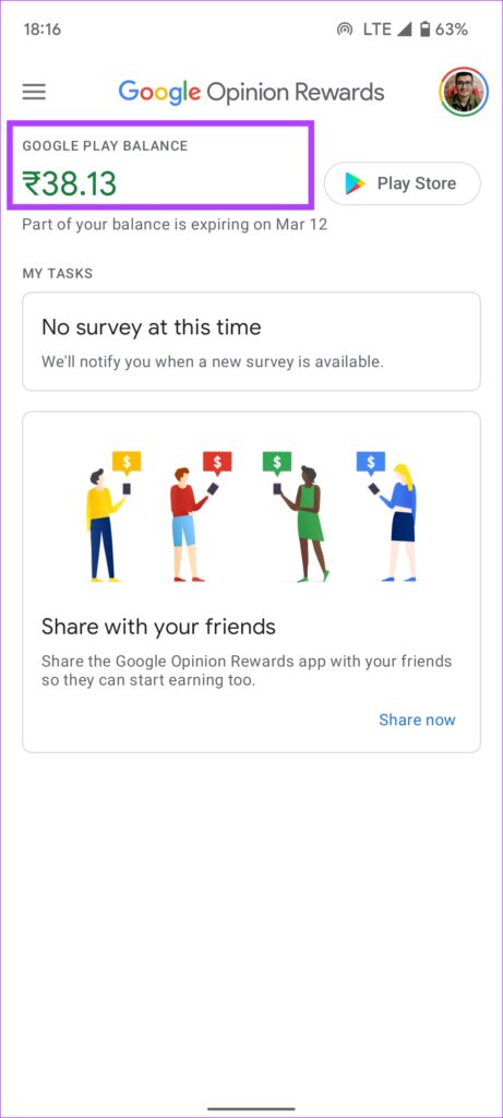 Crédits Google Opinion Rewards